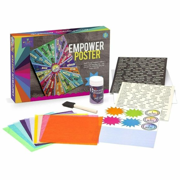 EMPOWER POSTER – Craft Kit – Design a One-of-a-Kind Inspirational Poster NEW - Picture 1 of 10